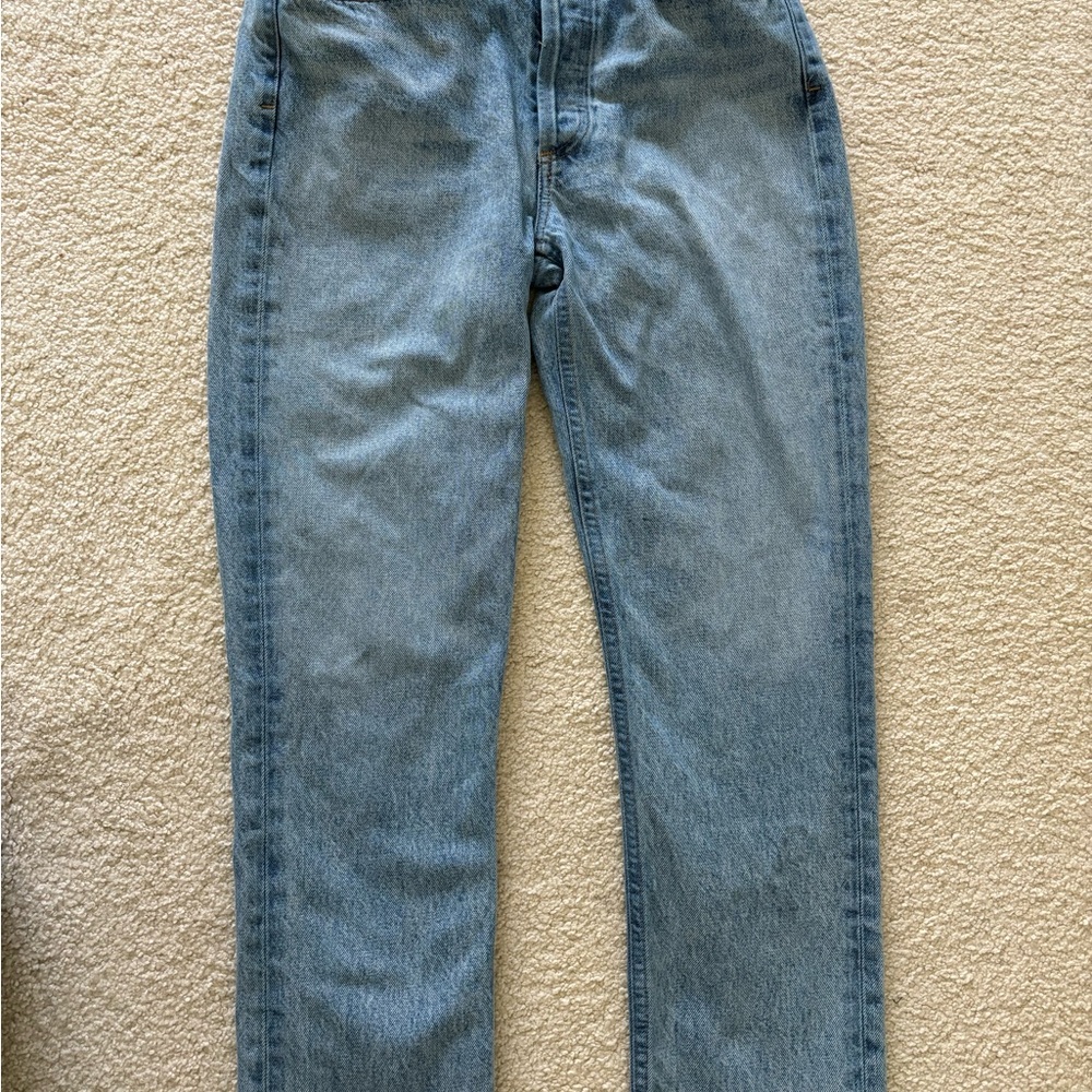 Agolde High Rise Blue Jeans Straight Leg